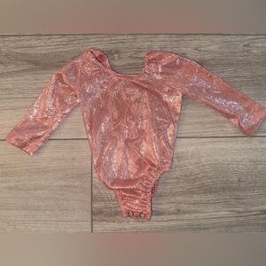 BAILEYS BLOSSOMS Shimmering Pink Long Sleeve Bodysuit